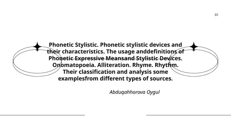 Phonetic Stylistic
