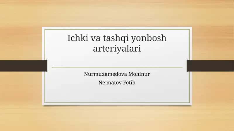 Ichkivatashqiyonbosharteriyalari