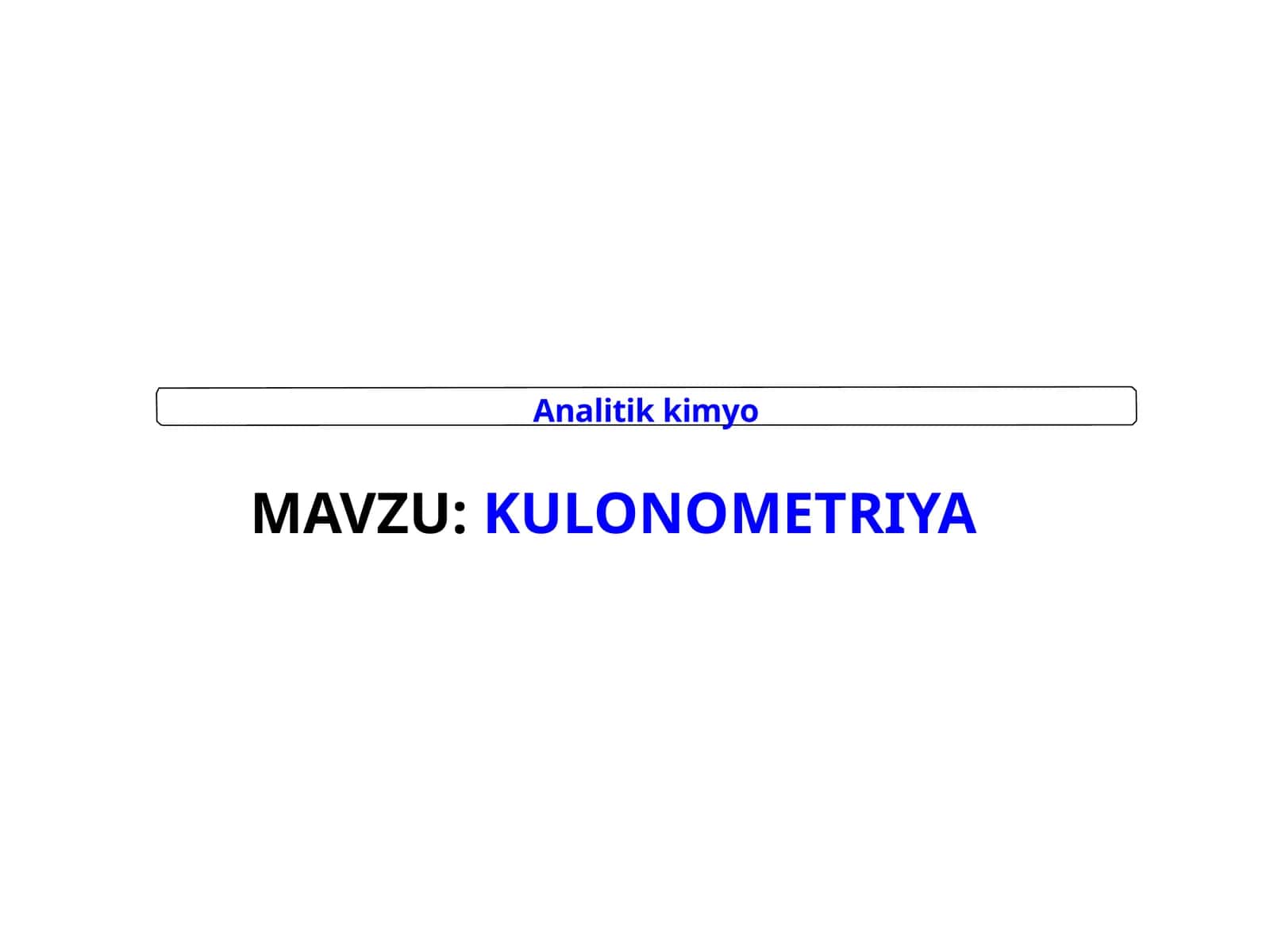 KULONOMETRIYA