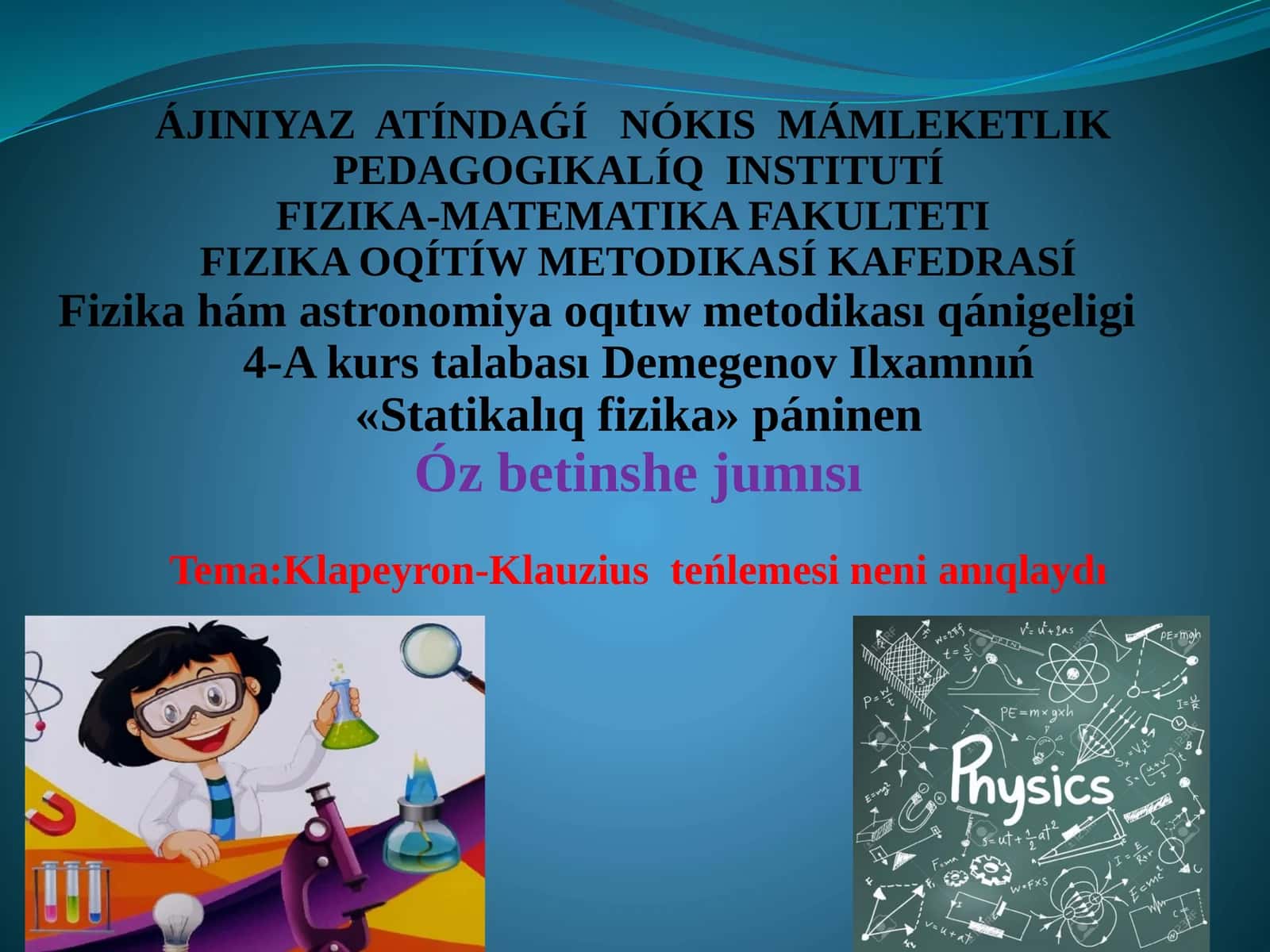 Klapeyron-Klauzius teńlemesi