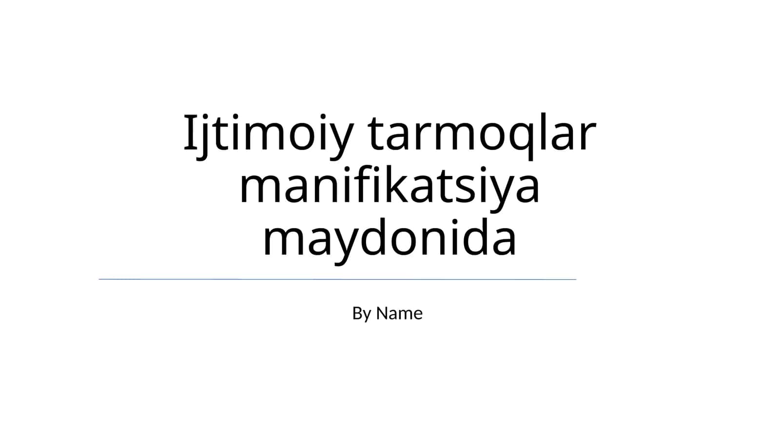 Ijtimoiy Tarmoqlar va ularning evolyutsiyasi