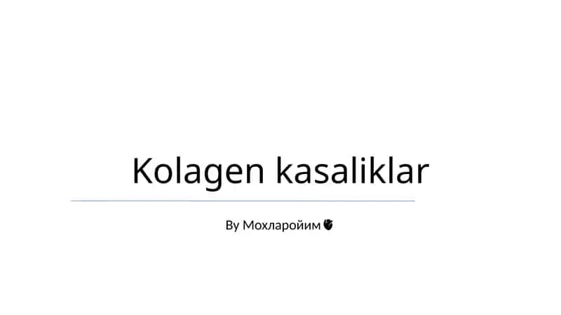 Kolagen kasaliklar
