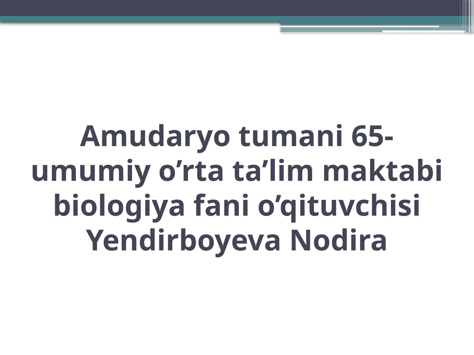 8-sinf Biologiya fanidan Nerv faoliyati tiplari, nerv sistemasi gigiyenasi ochiq dars ishlanma