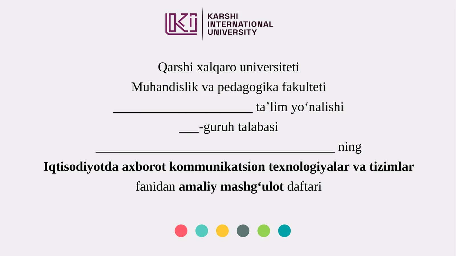Muhandislik va pedagogika fakulteti