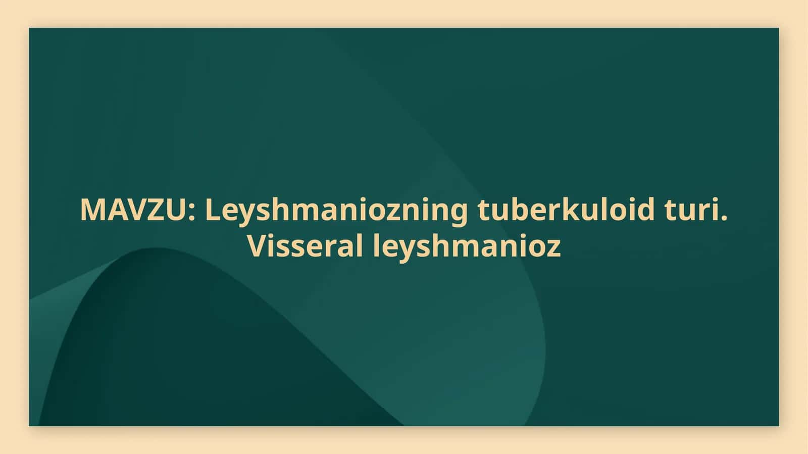 Leyshmaniozning tuberkuloid turi. Visseral leyshmanioz