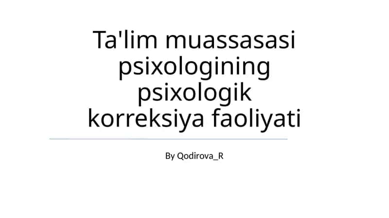 Talaba ehtiyojlarini aniqlash va baholash