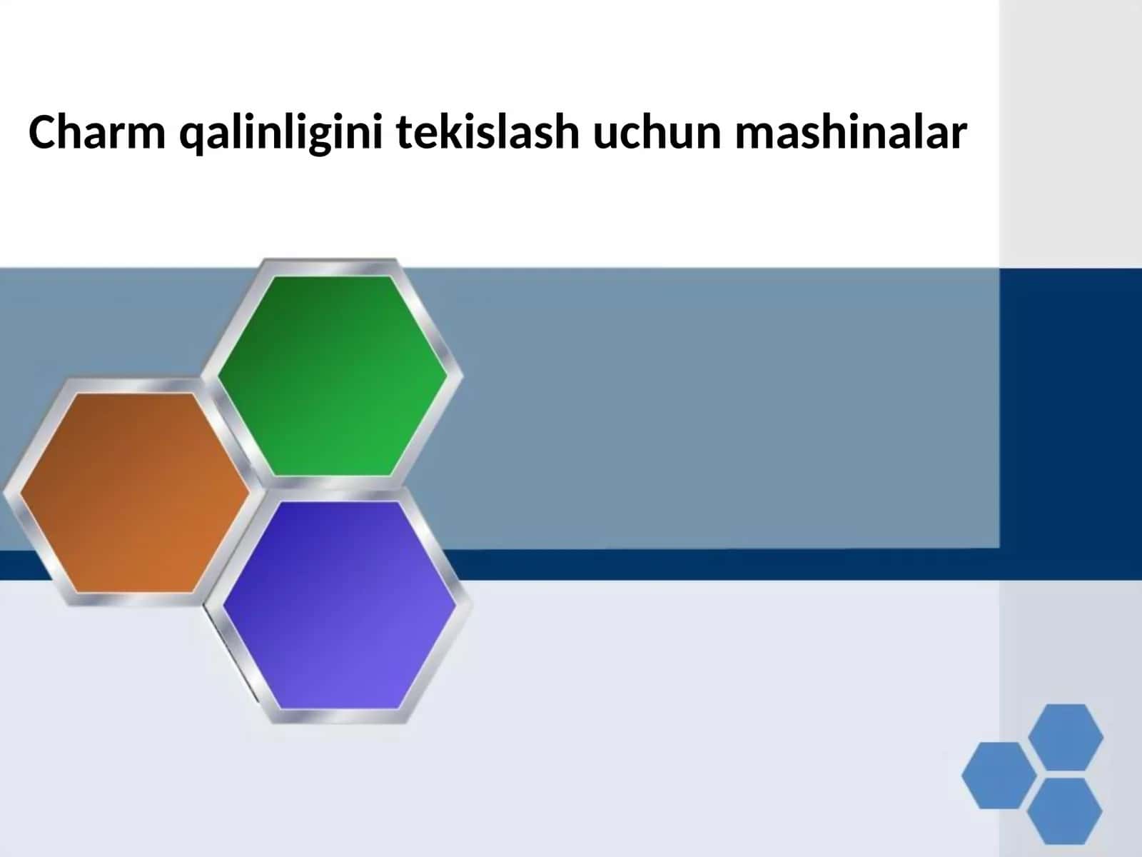 Charm qalinligini tekislash uchun mashinalar