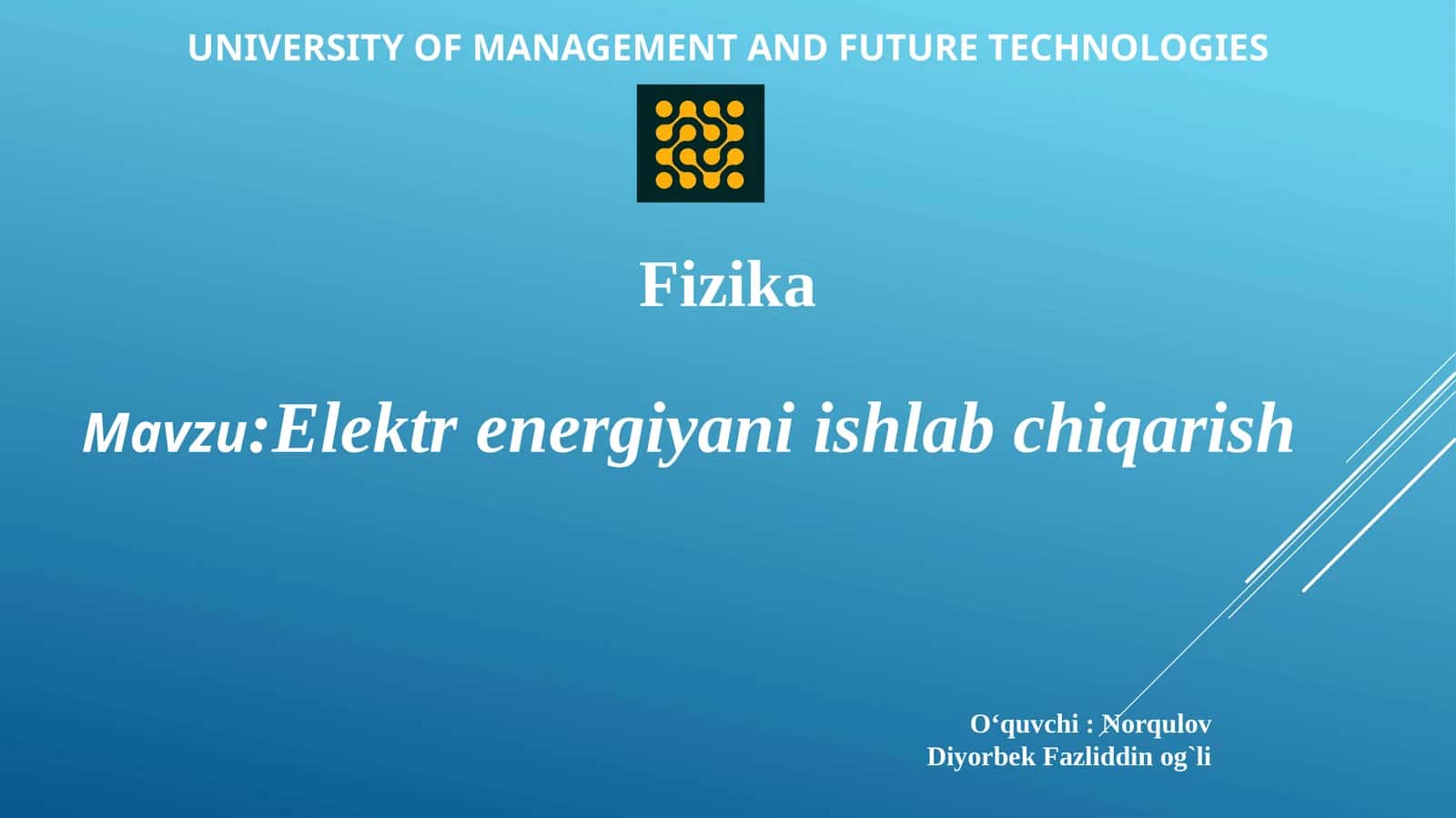 Elektrenergiyaniishlabchiqarish