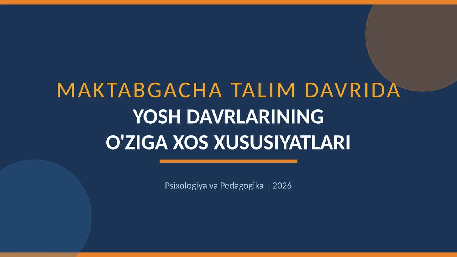 Yosh Davrlari Tarixi va Tasnifi