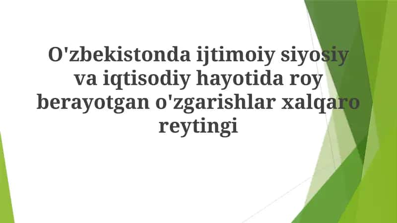 Ijtimoiy-siyosiy islohotlar