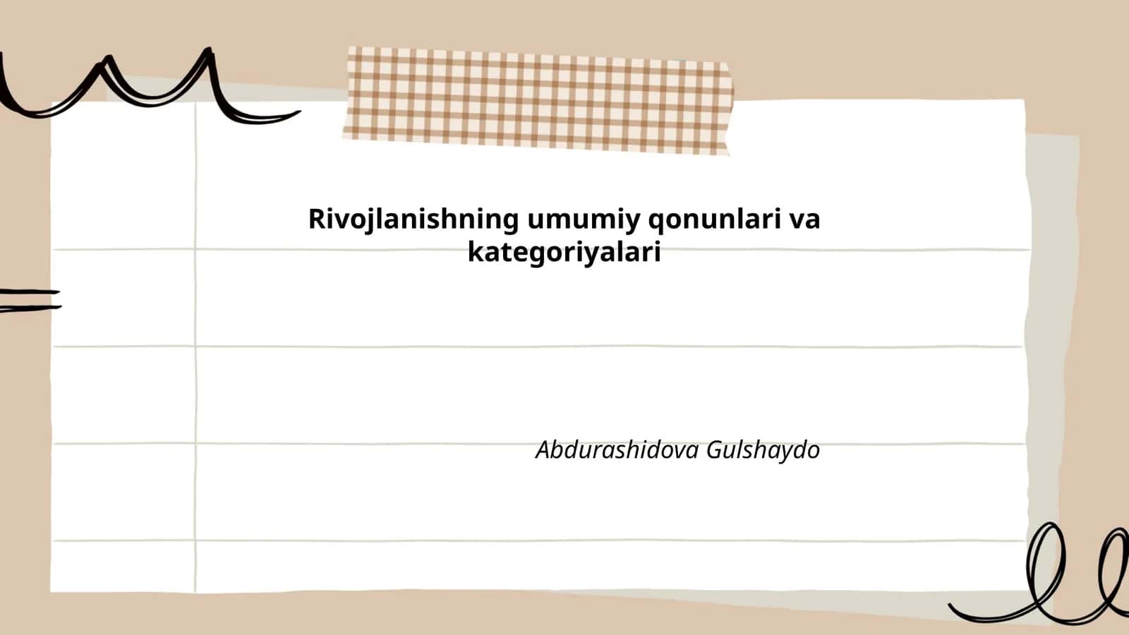 Rivojlanishning umumiy qonunlari va kategoriyalari