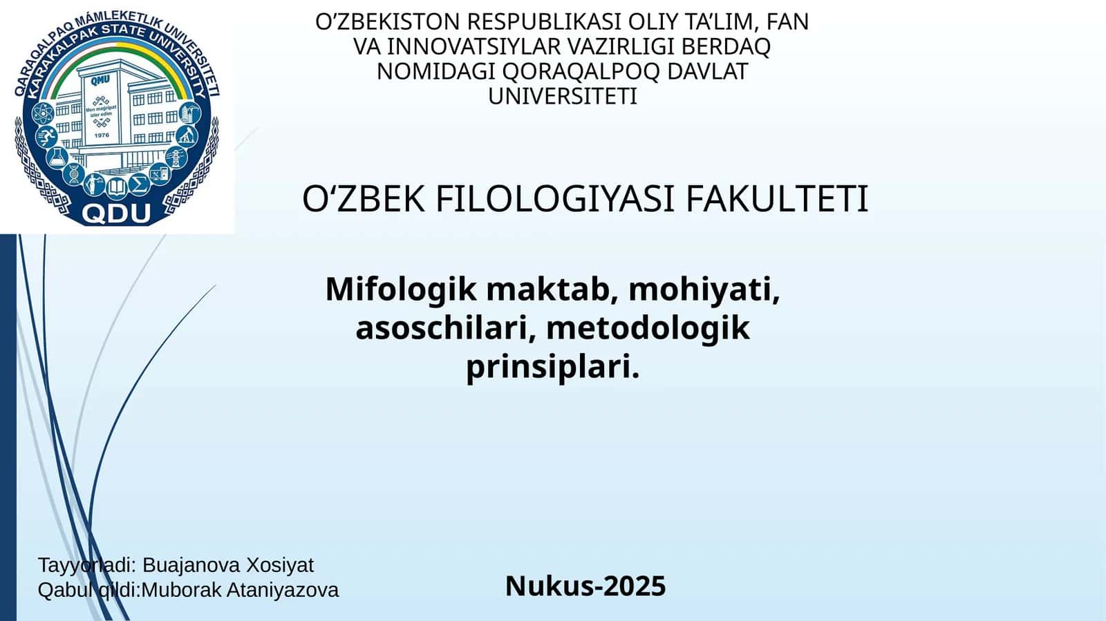 Mifologik maktab, mohiyati, asoschilari, metodologik prinsiplari.
