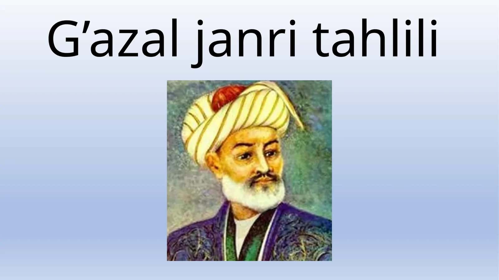 G’azaljanritahlili