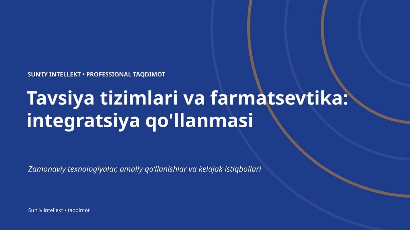 SUNʼIY INTELLEKT • PROFESSIONAL TAQDIMOT