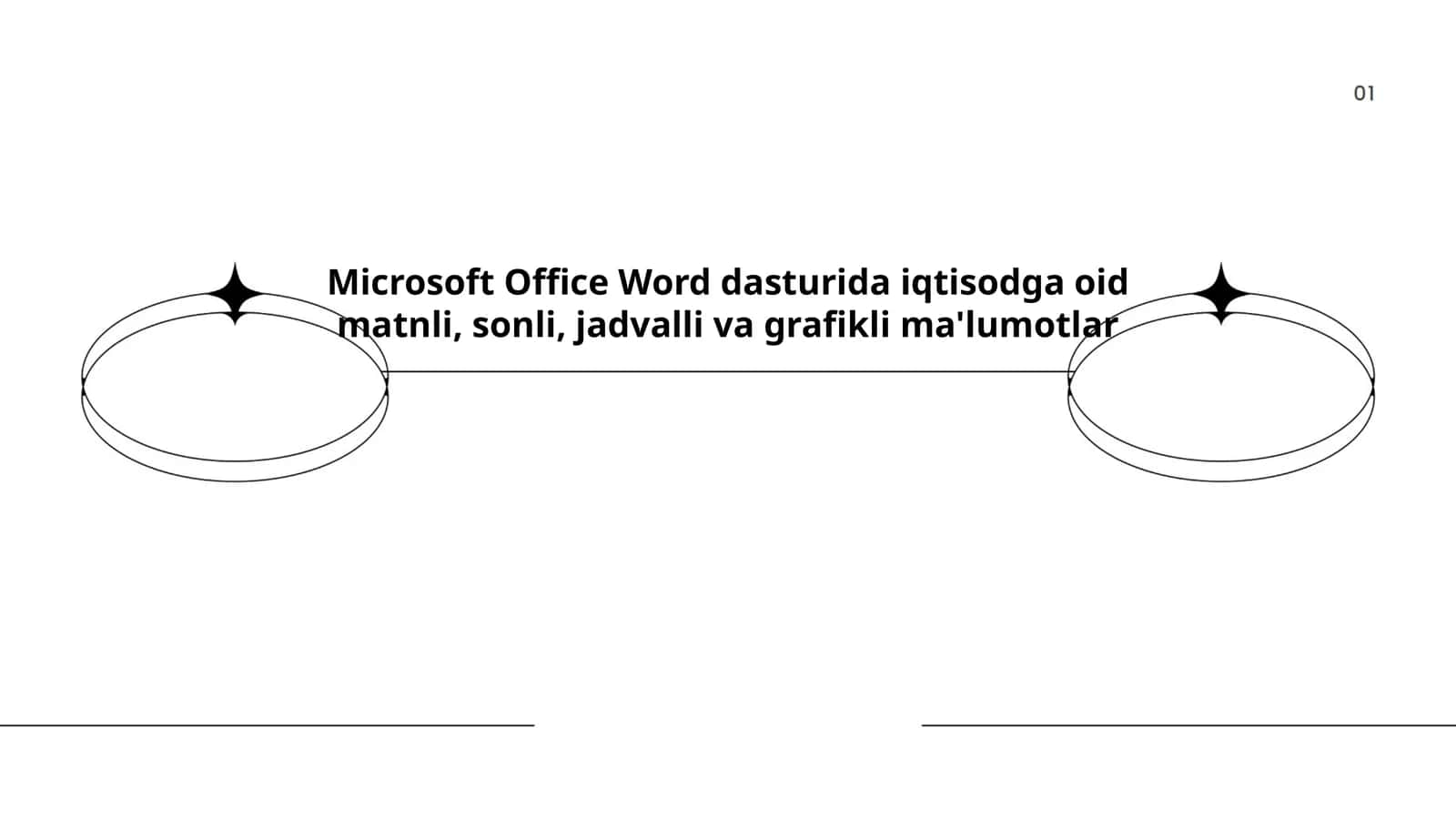Iqtisodiy ko'rsatkichlar va ularning Wordda taqdimoti