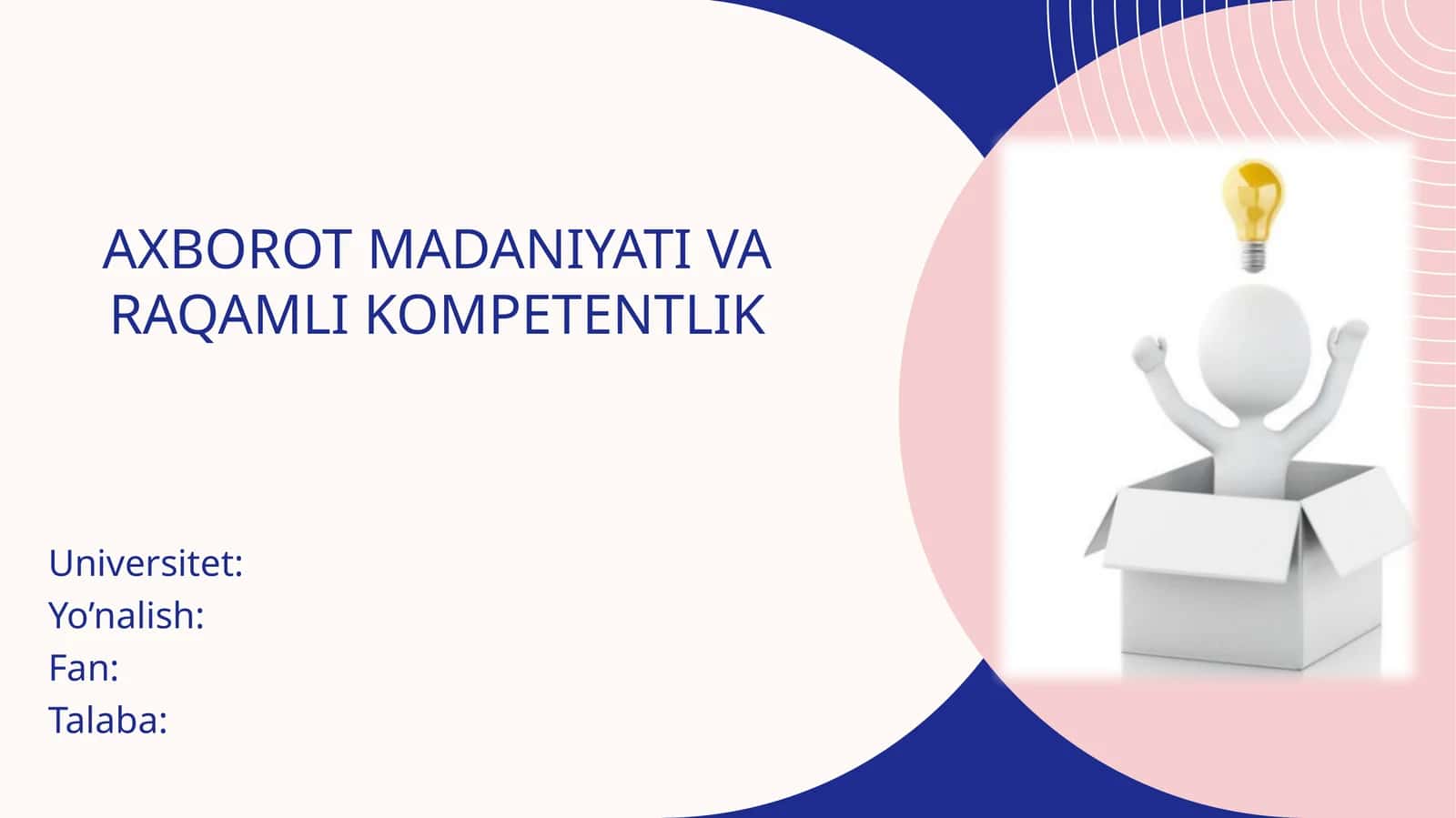 Axborot madaniyati va raqamli kompetentlik