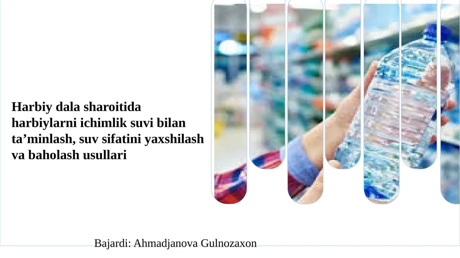 Harbiy dala sharoitida ichimlik suvi