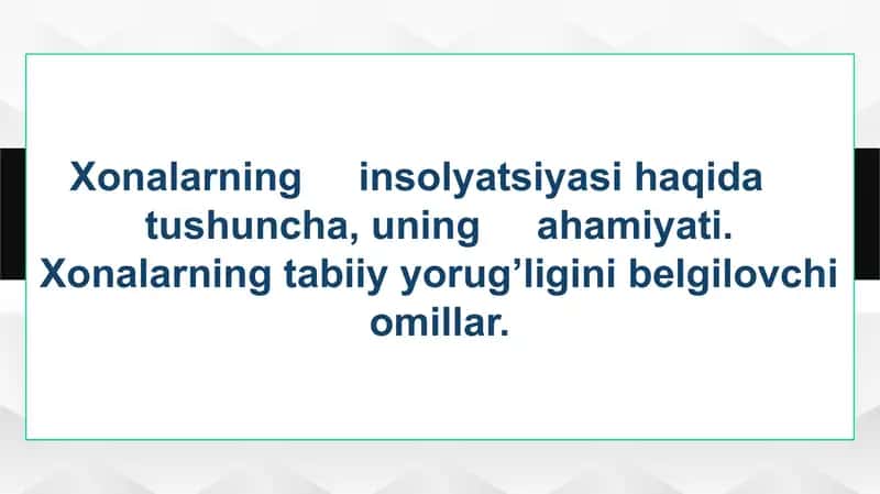 Xonalarninginsolyatsiyasi