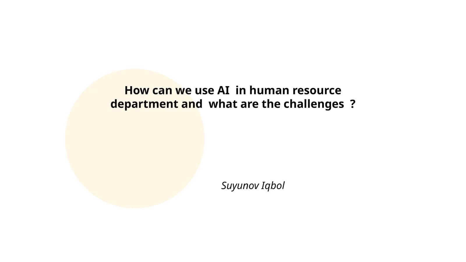How can we use AI in human resource department and what are the challenges?