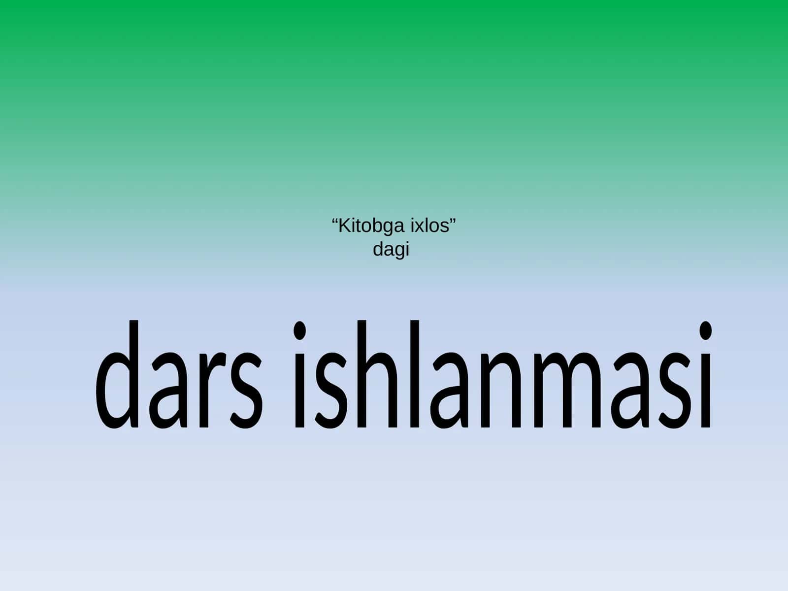 Kitobga ixlos