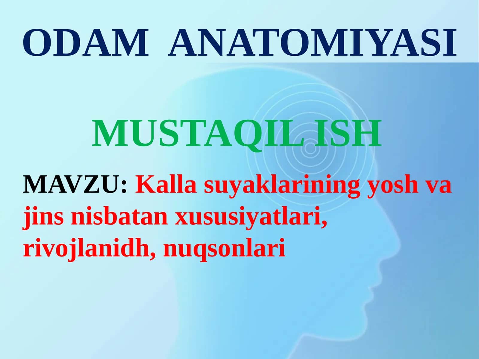ODAM ANATOMIYASI