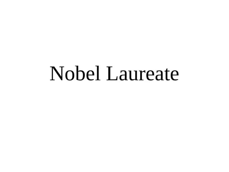 Nobel Prize