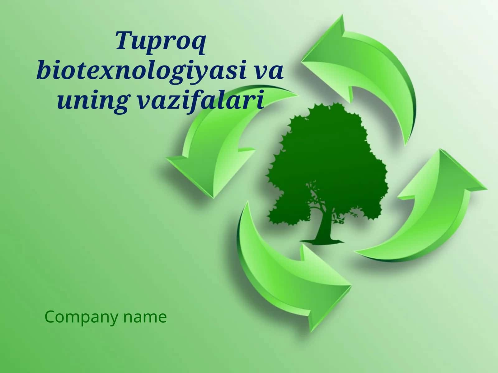 Tuproq biotexnologiyasi va uning vazifalari