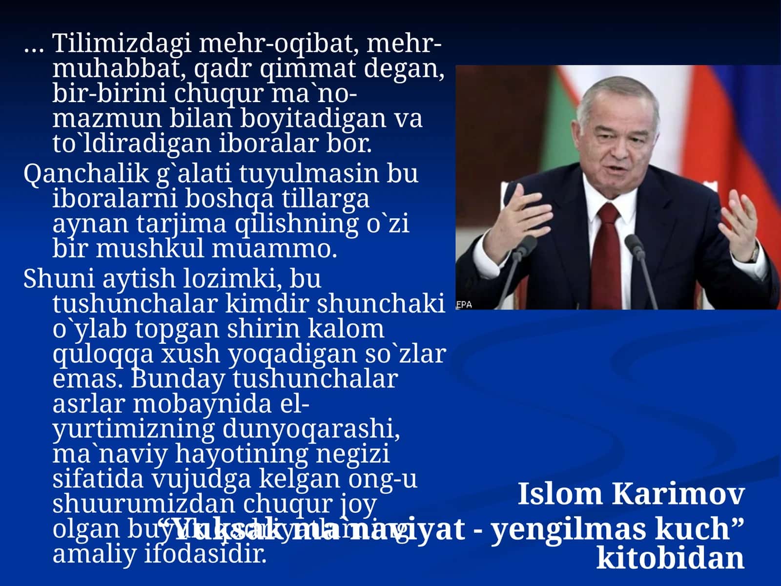 Men sevgan ko`rsatuv