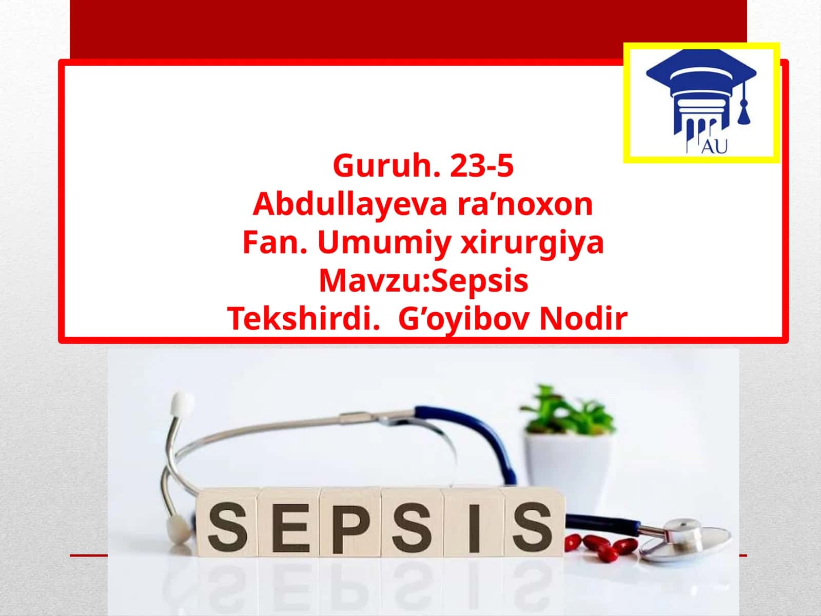 Xirurgik Umumiy Xirurgiya