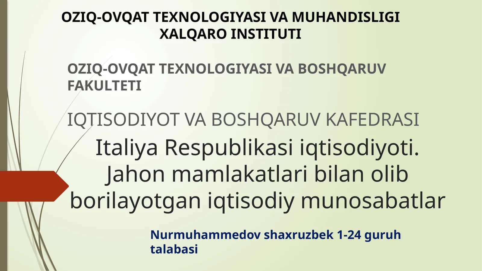 Italiya Respublikasi iqtisodiyoti