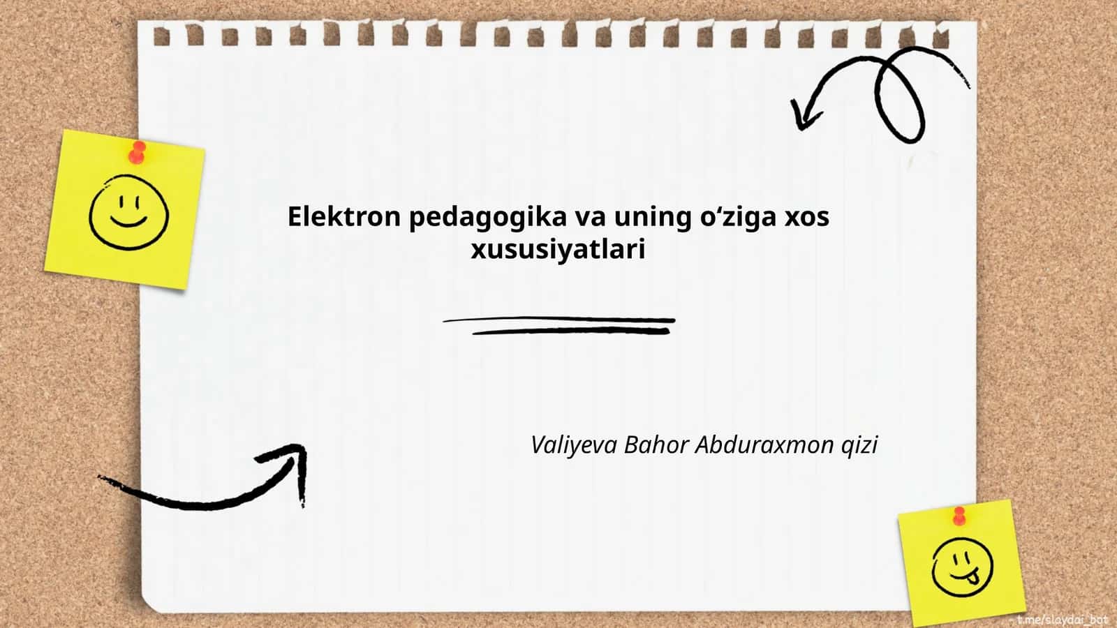 Elektron pedagogika va uning oʻziga xos xususiyatlar