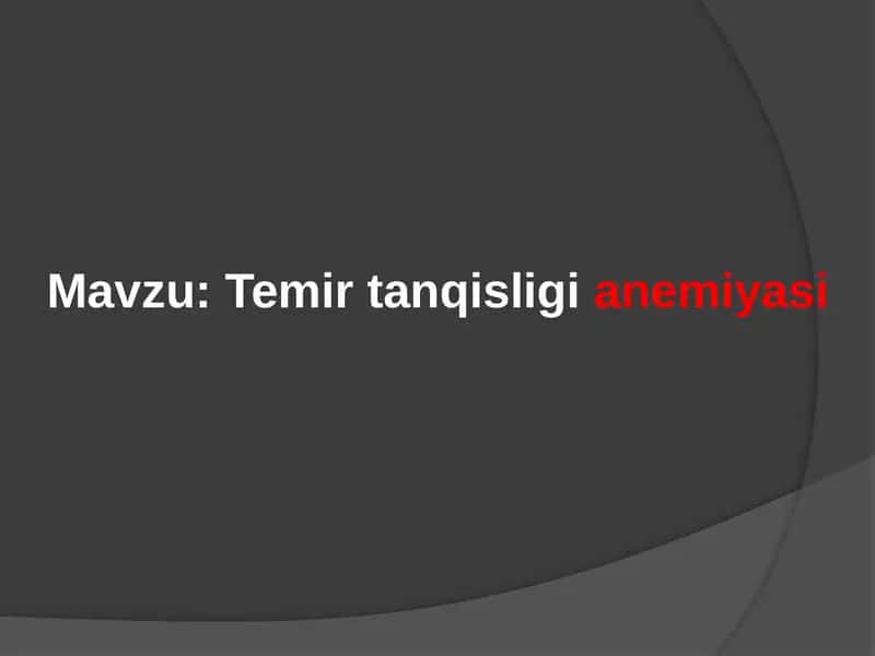 Temir tanqisligianemiyasi