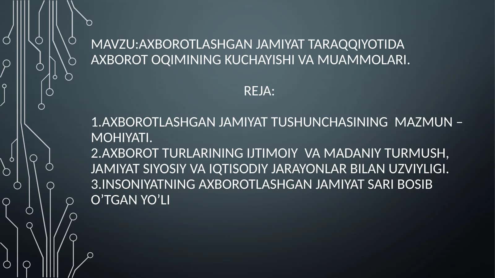 Axborotlashgan jamiyat taraqqiyotida axborot oqimining kuchayishi va muammolari