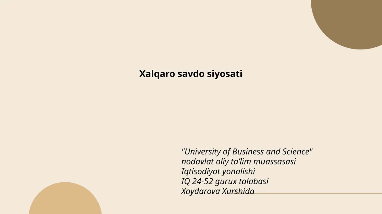 Xalqaro savdo siyosati
