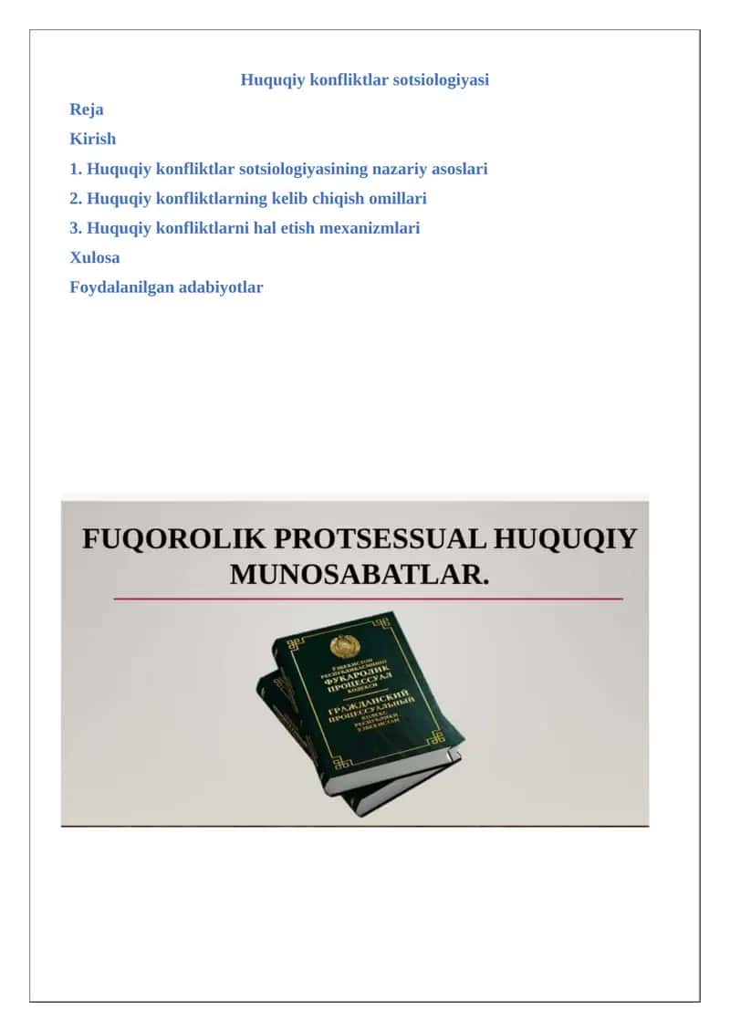 Huquqiy konfliktlar sotsiologiyasi