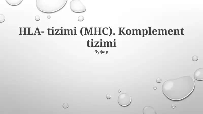 HLA- tizimi (MHC)