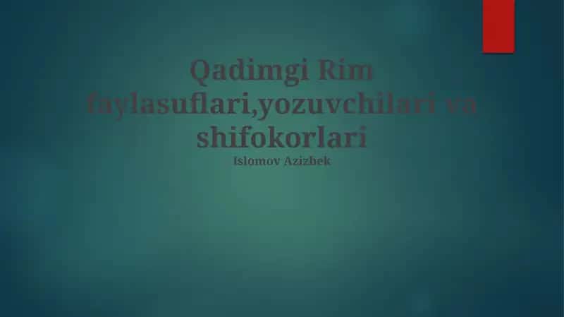 Qadimgi Rim faylasuflari