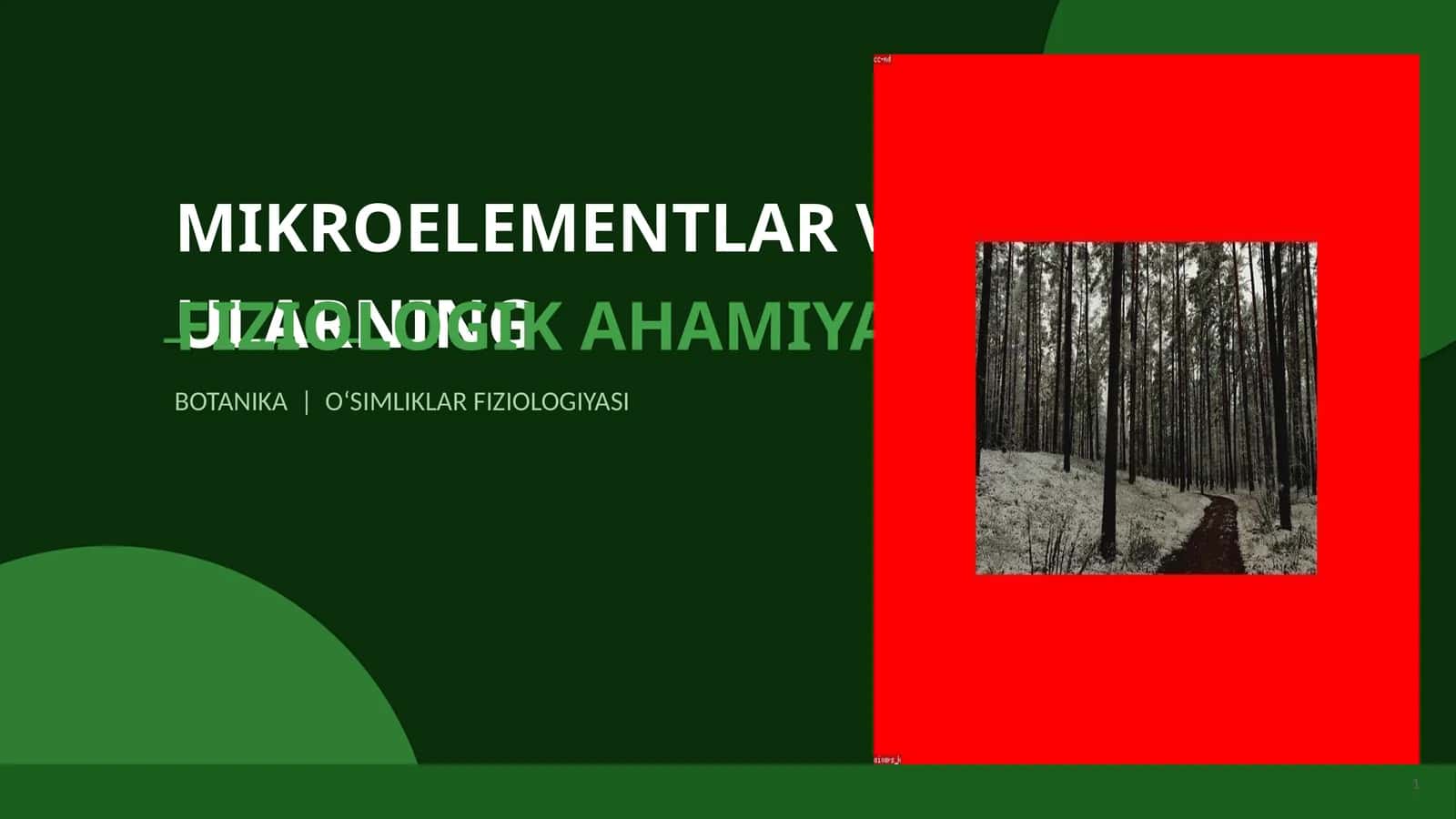 MIKROELEMENTLAR VA ULARNING FIZIOLOGIK AHAMIYATI