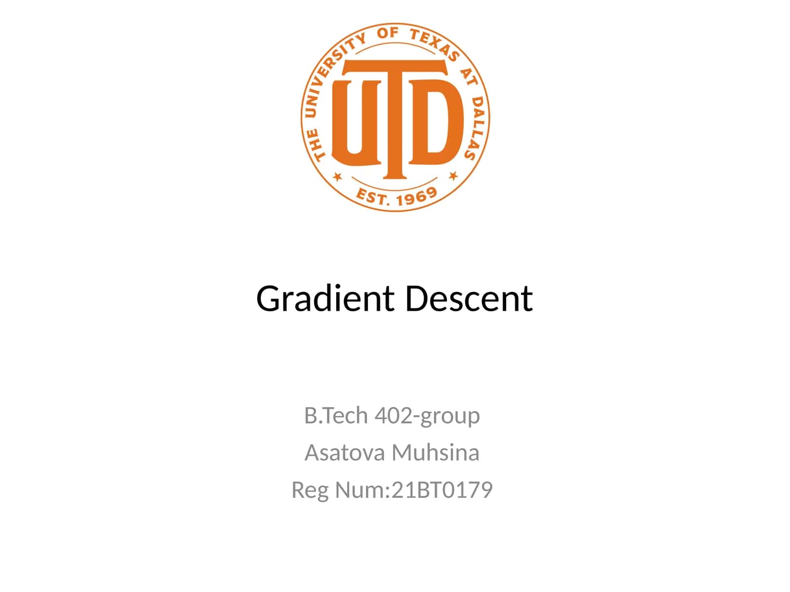 Gradient Descent