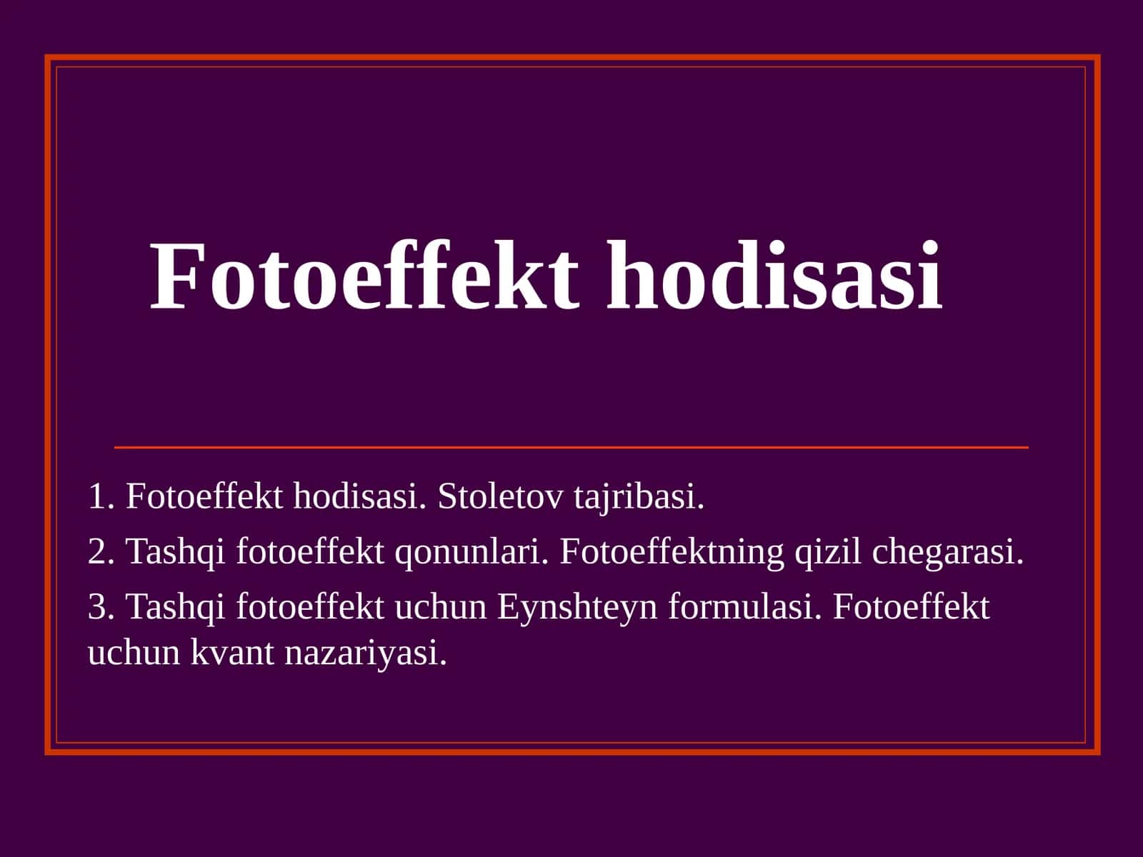 Fоtоeffеkt hоdisasi
