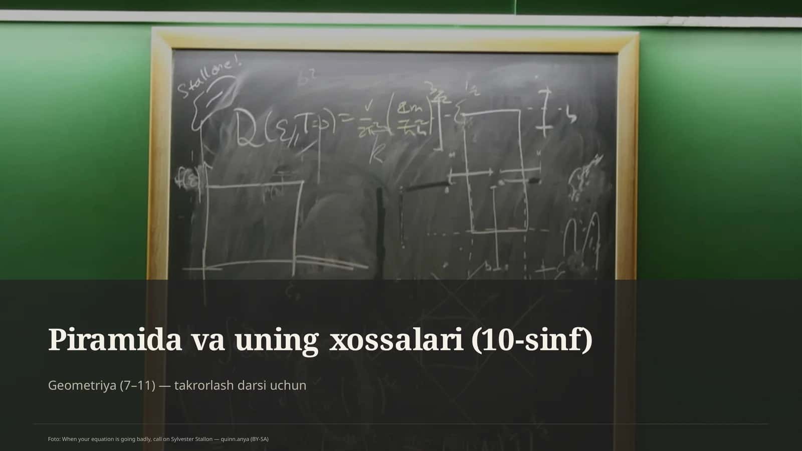 Piramida va uning xossalari (10-sinf)