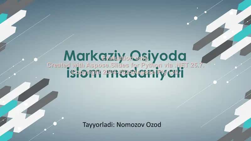 Markaziy Osiyoda islom madaniyati