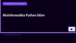 Bioinformatika Python bilan