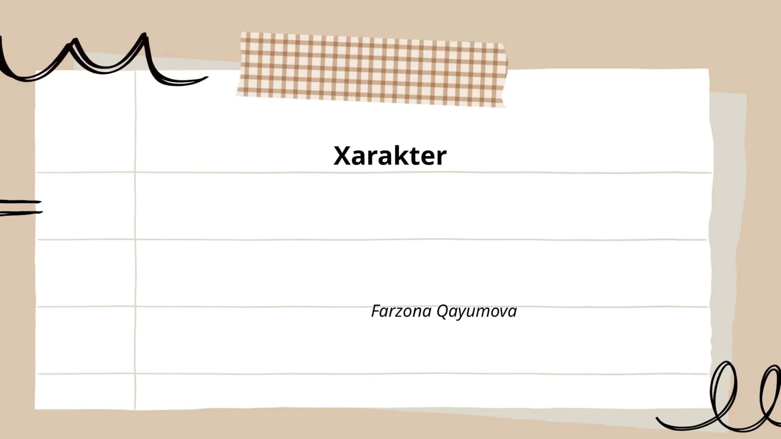 Xarakter