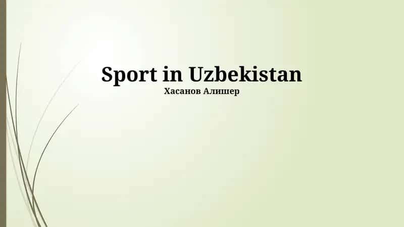 Sport in Uzbekistan