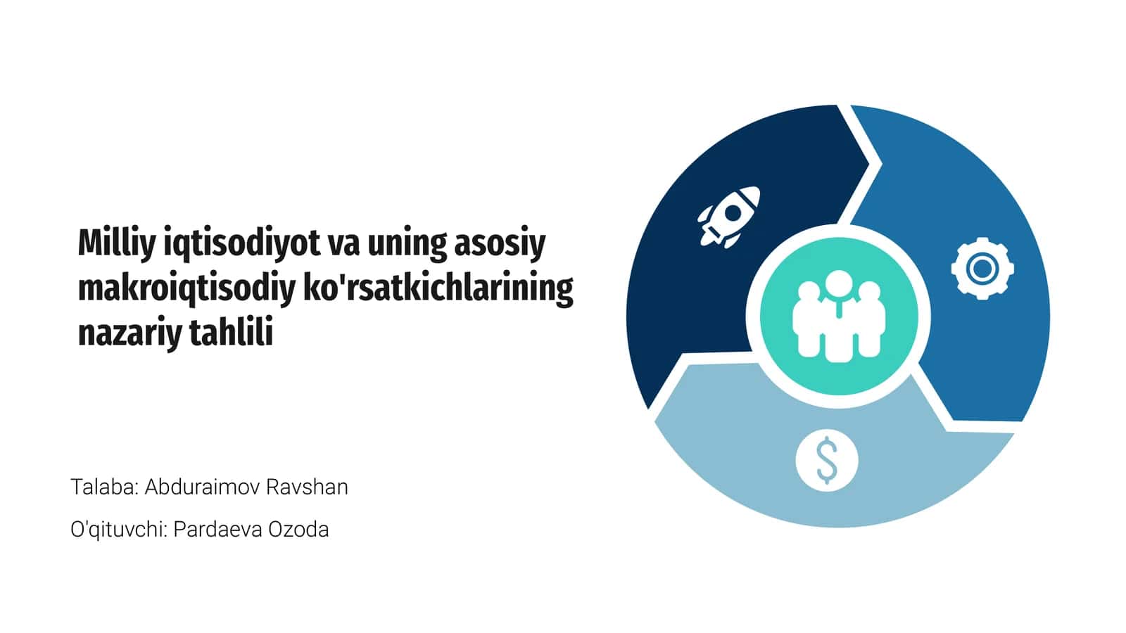 Milliy iqtisodiyot va uning asosiy makroiqtisodiy ko'rsatkichlarining nazariy tahlili