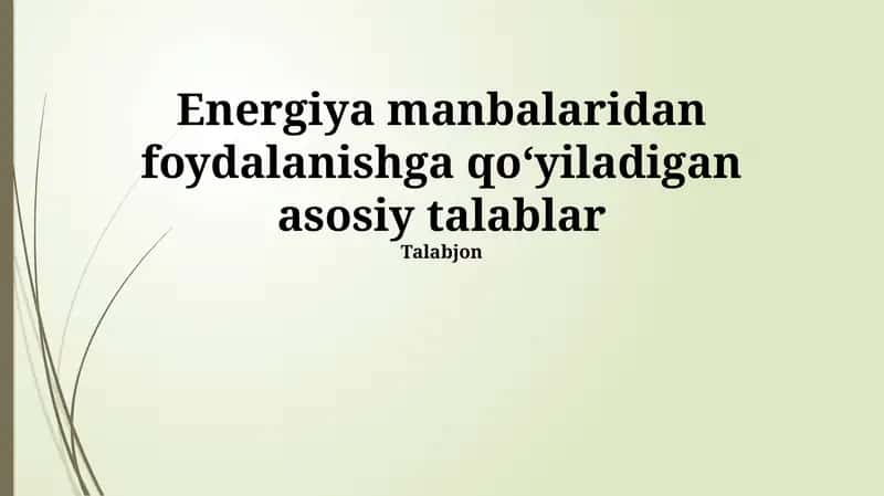 Energiya tejash texnologiyalari