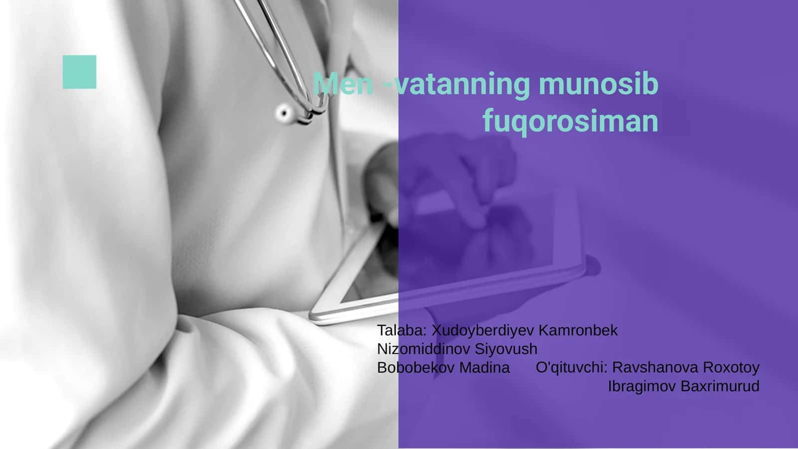Men -vatanning munosib fuqorosiman