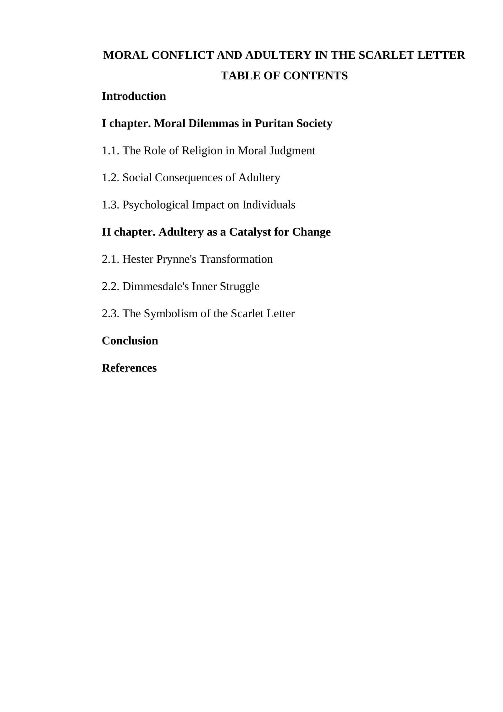 MORAL CONFLICT AND ADULTERY IN THE SCARLET LETTER
