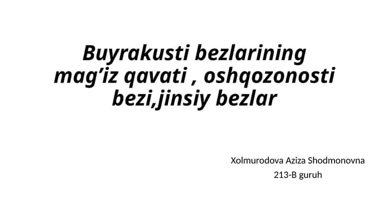 Buyrak ustibezlari